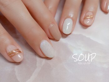 スープ(SOUP)/ワンカラー ジュエリーネイル