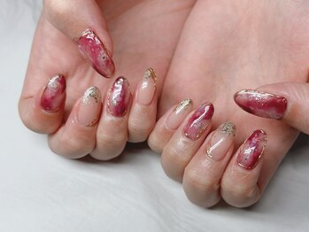 ネイルアンドアイラッシュサロン エスポアール(nail&eyelash salon espoir)/ストーンネイル 天然石 クリア