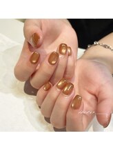 ネイルサロン イントゥ(into_)/マグネット　キャメル　ブラウン