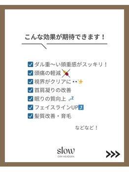 スロウ(slow)/こんな効果が期待できます！