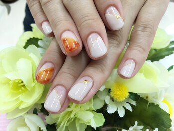 プルミエ ネイル(Premier Nail)/べっ甲ネイル☆斜めフレンチ