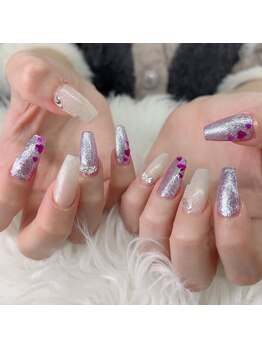 アートネイル ギャラリー(Art nail Gallery)/キラキラハートデザイン