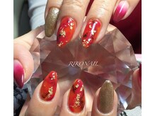 リコ ネイル(RIKO NAIL)/レッド×べっ甲