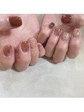 プチナノ(petitnano)/ ワンカラーもやもや塗りネイル