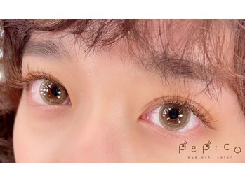 ポピコと種爪 西荻窪/ブラウンカラーエクステ