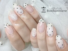 ドット×レースネイル♪
