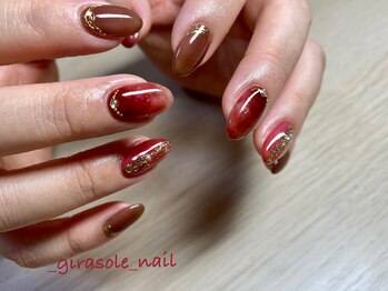 ジラソーレ(girasole)/赤ネイル