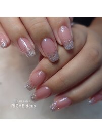 血色ラメグラデ