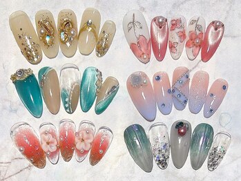 ベレッツァネイル 大阪 日本橋(BellezzaNail)の写真/日本橋駅出口真横★[他店オフ込]ゴージャス上級アート10本付¥9980★お好きなアート2本し放題オフ込¥5900！