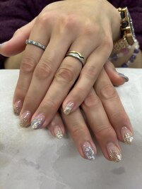 ラメグラ×カラー