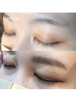 ラヴィズム アイラッシュ アンド ネイル (LUVISM)/アイブロウWAX★before/after