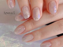 アルスネイル(Ars nail)/うるうるパープルフレンチネイル