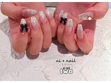 アイネイルトゥー 小倉(ai nail two)/ラメグラ＋パーツ追加