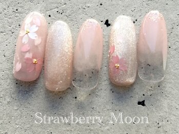 サロンストロベリームーン(Salon Strawberry Moon)/春ネイル ¥7980