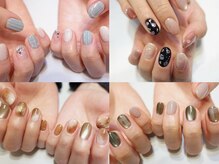 コーニス ネイルズ(Caunis nails)の雰囲気（定額コースの一例です。シンプルでもこだわりのデザインに！）