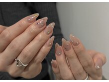 ネイルサロン エルフィン ル シエル(Nailsalon elfin Le ciel)/◇ベージュ×ストーンネイル◇
