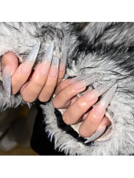 ネイルズ ウィスブランカ(Nails wisBlanca)/長さ出しフラッシュロングネイル