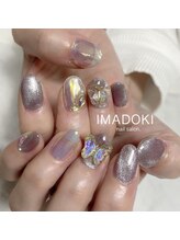 イマドキ(IMADOKI)/パープル系キラキラネイル
