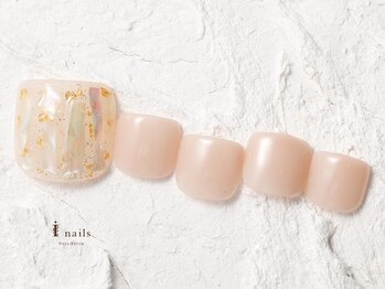 ジェミーネイル エビス(Jemiy nail ebisu)/フットシェルラメ金箔7700yen