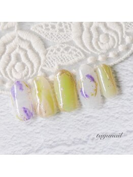たゆ ネイル(たゆnail)/グリーンラベンダーネイル