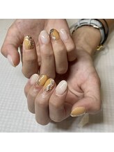 ミントリーフ バイ リート(Mint leaf by Reat)/ニュアンスオレンジネイル