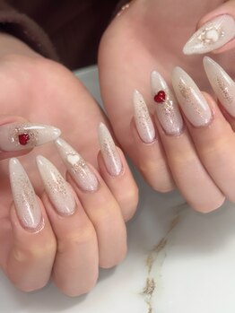 ルアナ(luana)の写真/【ちゅるちゅる“韓国風”デザインも長さ出しで可愛く◎】ガラスフレンチ/マグネット/フラッシュ/ラメグラ