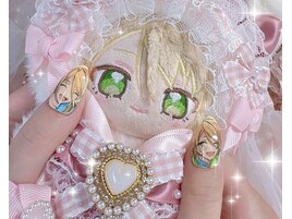 痛ネイル 手書き 推しネイル