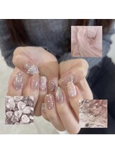 Nailsalon Mofume【ワンホン/パラジェル&フィルイン】/レースネイル