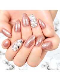 贅沢パールネイル★繊細レース