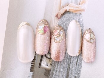 ネイルサロンフォーユー(for u)/シェル×ミラー￥7980