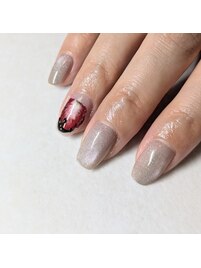 バレンタインネイル