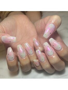 クロレ(Nail Salon COLORE)/チークオーロラネイル by.ayaho