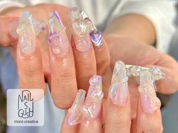 ネイルズガッシュ 武蔵小山店(NAILsGUSH)の写真/まるで自爪が伸びたような仕上がり♪+￥6000で10本ジェル長さ出しが出来ちゃいます★