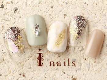 アイネイルズ 町田店(I nails)/金箔ラメもや塗りかけ ¥8480