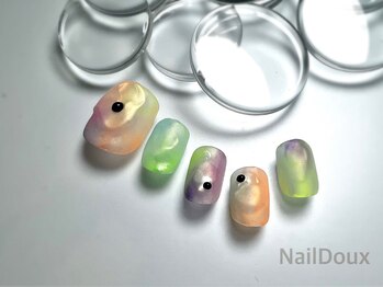 ネイル ドゥ 岡山駅前店(Nail Doux)/オーロラフットネイル