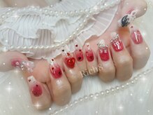 ネイルアンドまつげエクステ リッチエイト 原宿店(Rich8)/逆グラデキャラクター推しネイル