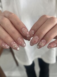 ラメグラ　ハートネイル☆