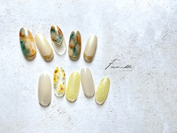 ファミーユ 新宿西口店(Famille)の写真/【初回オフ無料&カラー変更OK】定額Aコース¥4980/デザインたっぷり定額Dコース¥9480は夏にピッタリ！