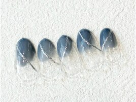 アイスブルーグラデーションnail