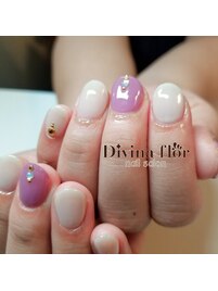 シンプルワンポイントネイル