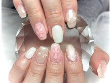 アールケーネイル 中野坂上(RK nail)/クロム　クロス　ミント　ミラー