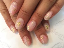 ネイルケアサロンエルミタージュ/goldフィルムデザイン
