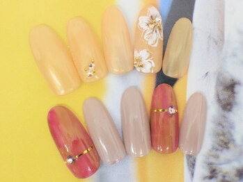 ネイルサロンセレーネ(Selene)/手描きフラワー☆春夏秋冬OK◎
