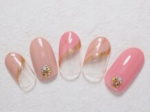 シックネイル(CHIC nail)/アンティーク ピンク デザイン