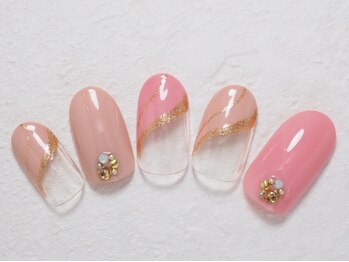 シックネイル(CHIC nail)/アンティーク ピンク デザイン