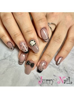 ジュリーネイル 所沢店/３Dリボン、ドットアート