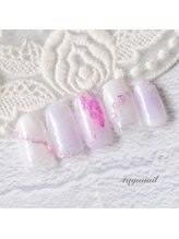 たゆ ネイル(たゆnail)/ラベンダーホワイトネイル