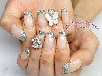 【自爪ネイル】蝶々ネイル