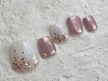 アイネイルズ 池袋店(I-nails)/オーロラミラーラメフット