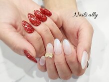 ネイルズアリー 立川店(Nails ally)/ワンホンネイル×リボン×リング